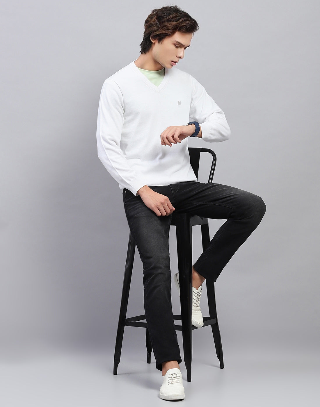 V NECK FULL SLEEVE JUMPER UNTAMED ROYALTY