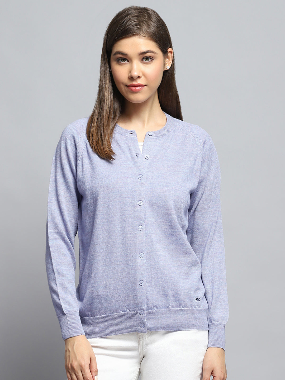 Cardi Round Neck Lapis - Caspia Purple main image 1