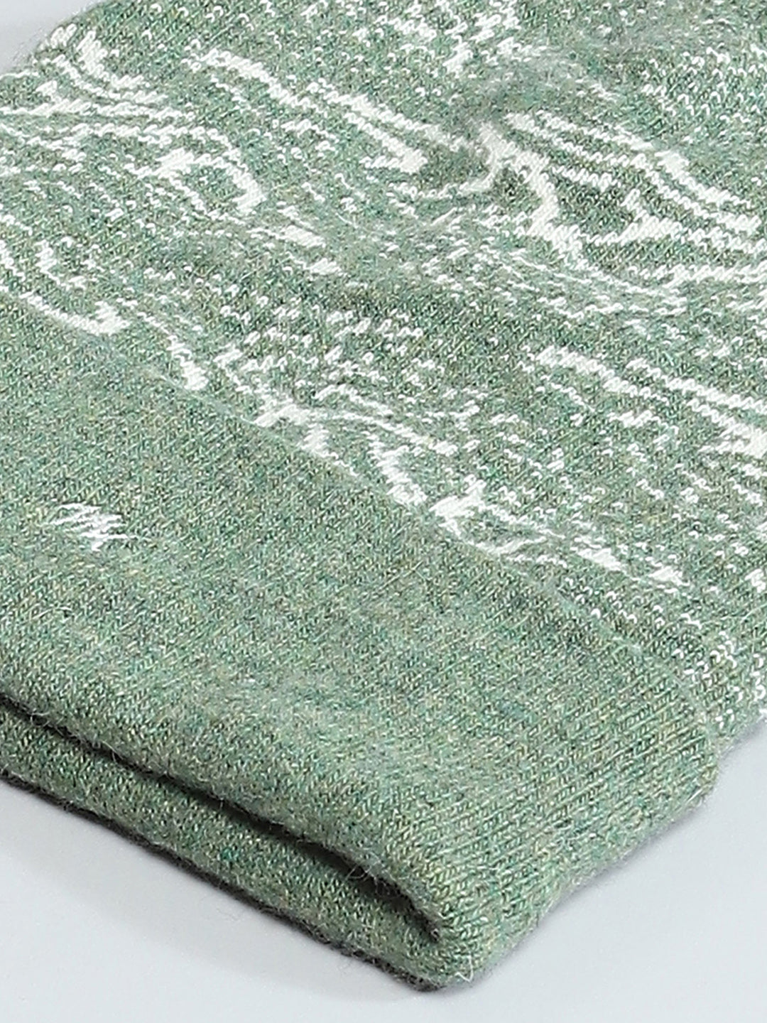 Men Green Self Design Cap