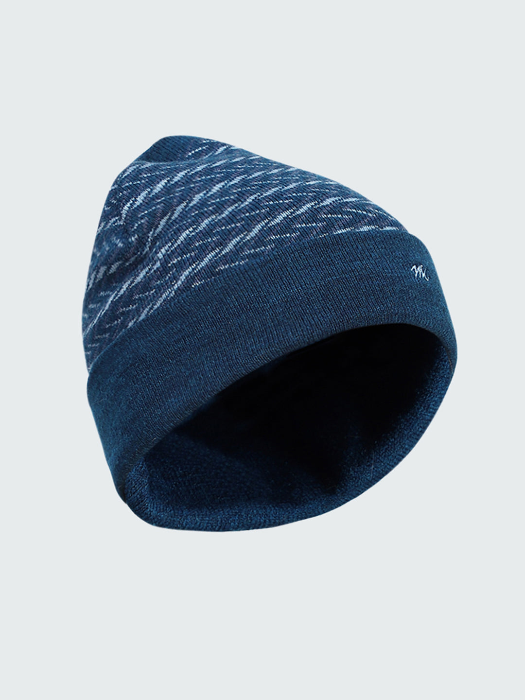Men Blue Self Design Cap
