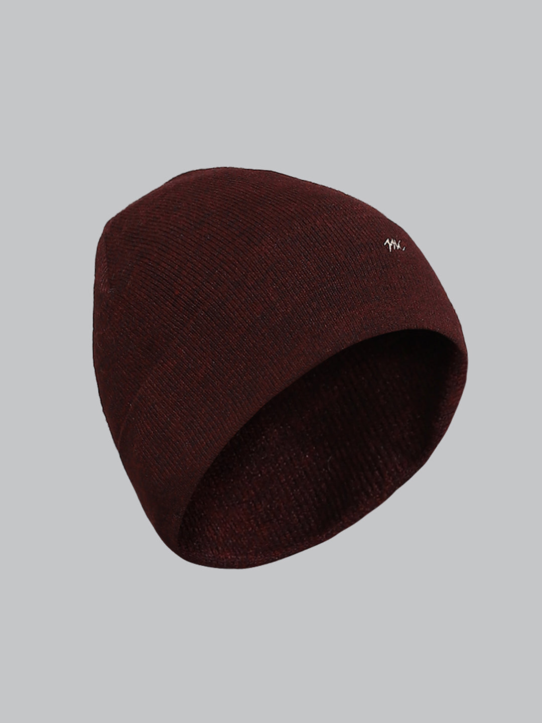Men Maroon Self Design Cap