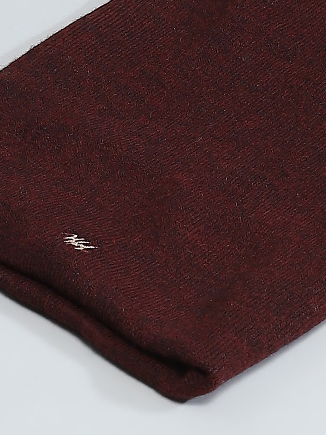 Men Maroon Self Design Cap