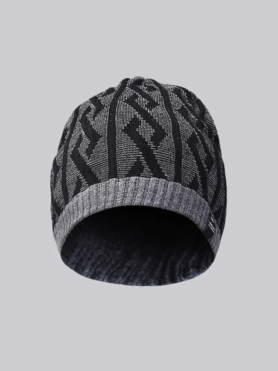 Men Grey Self Design Cap