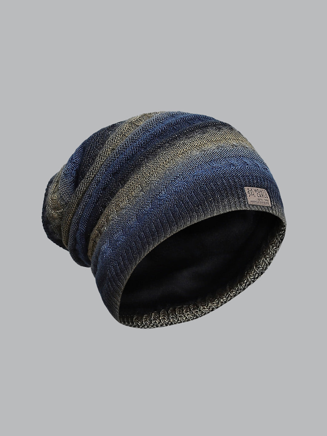 Men Blue Self Design Cap