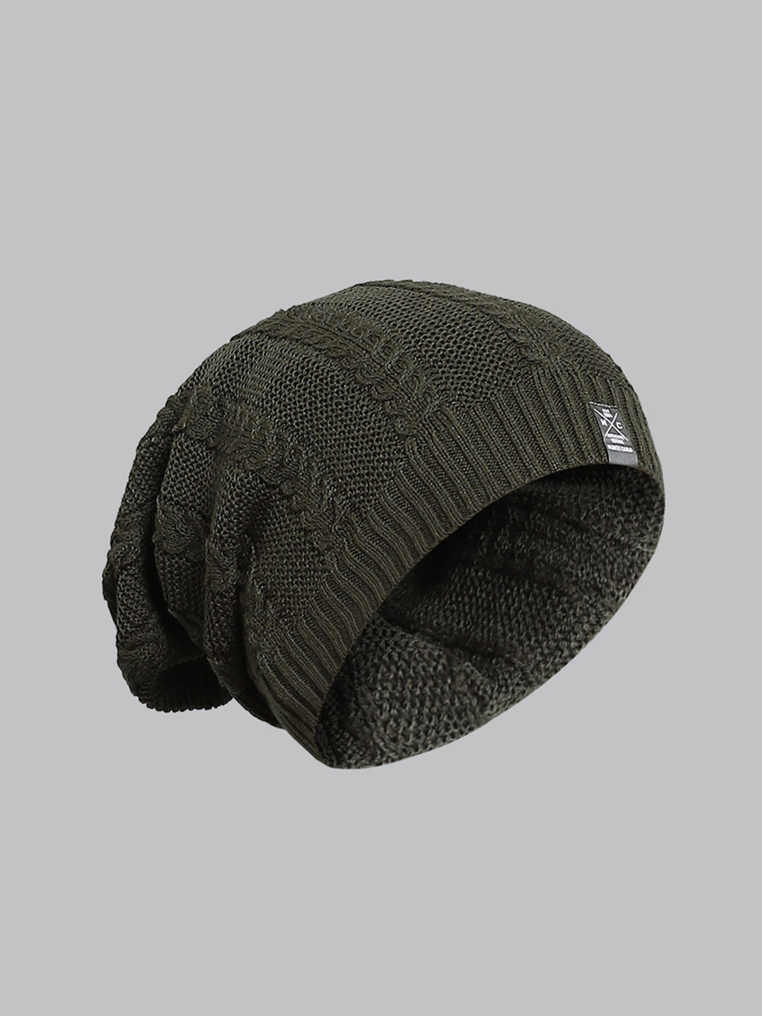 Men Olive Solid Cap