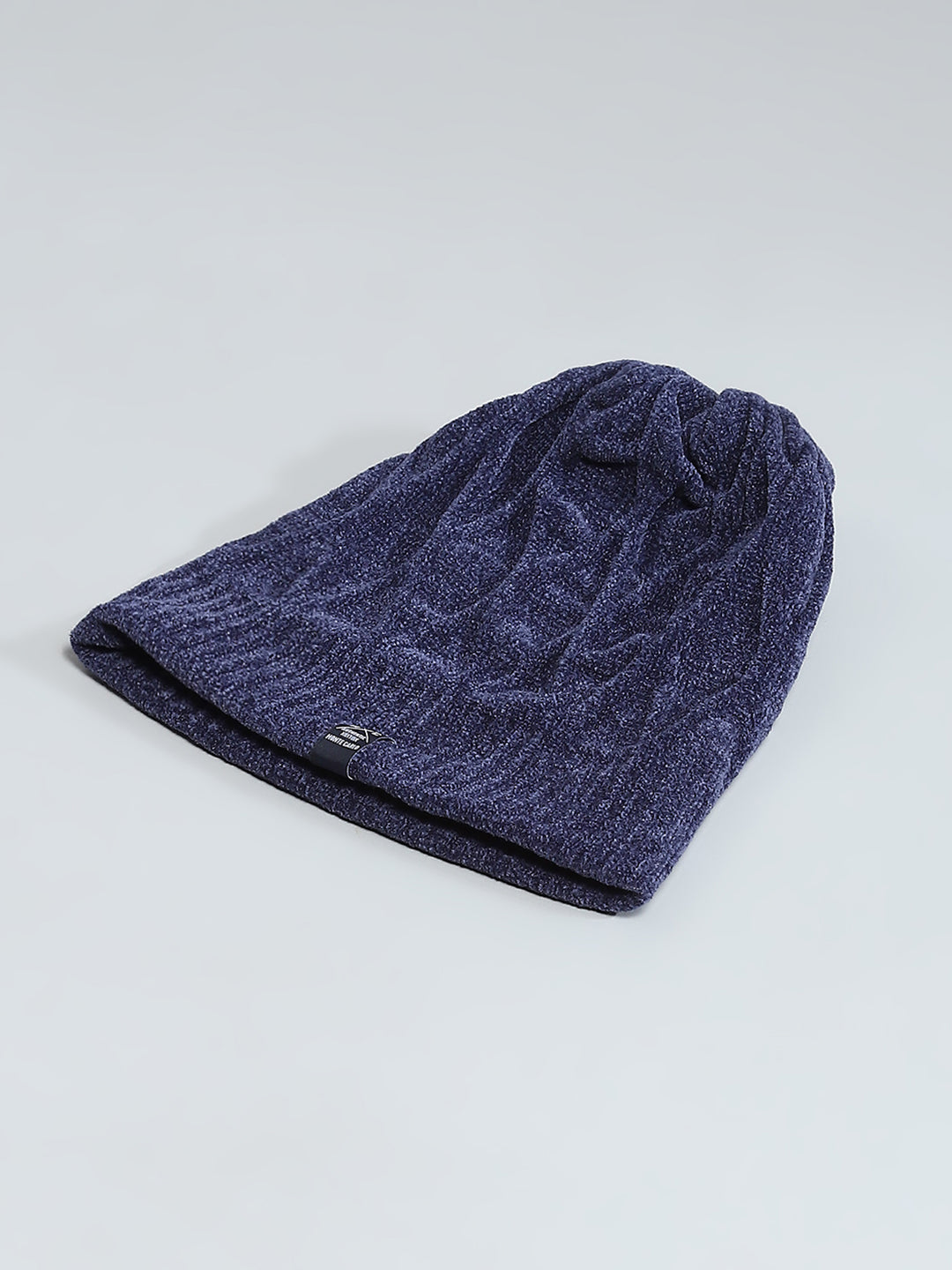 Men Navy Blue Solid Cap