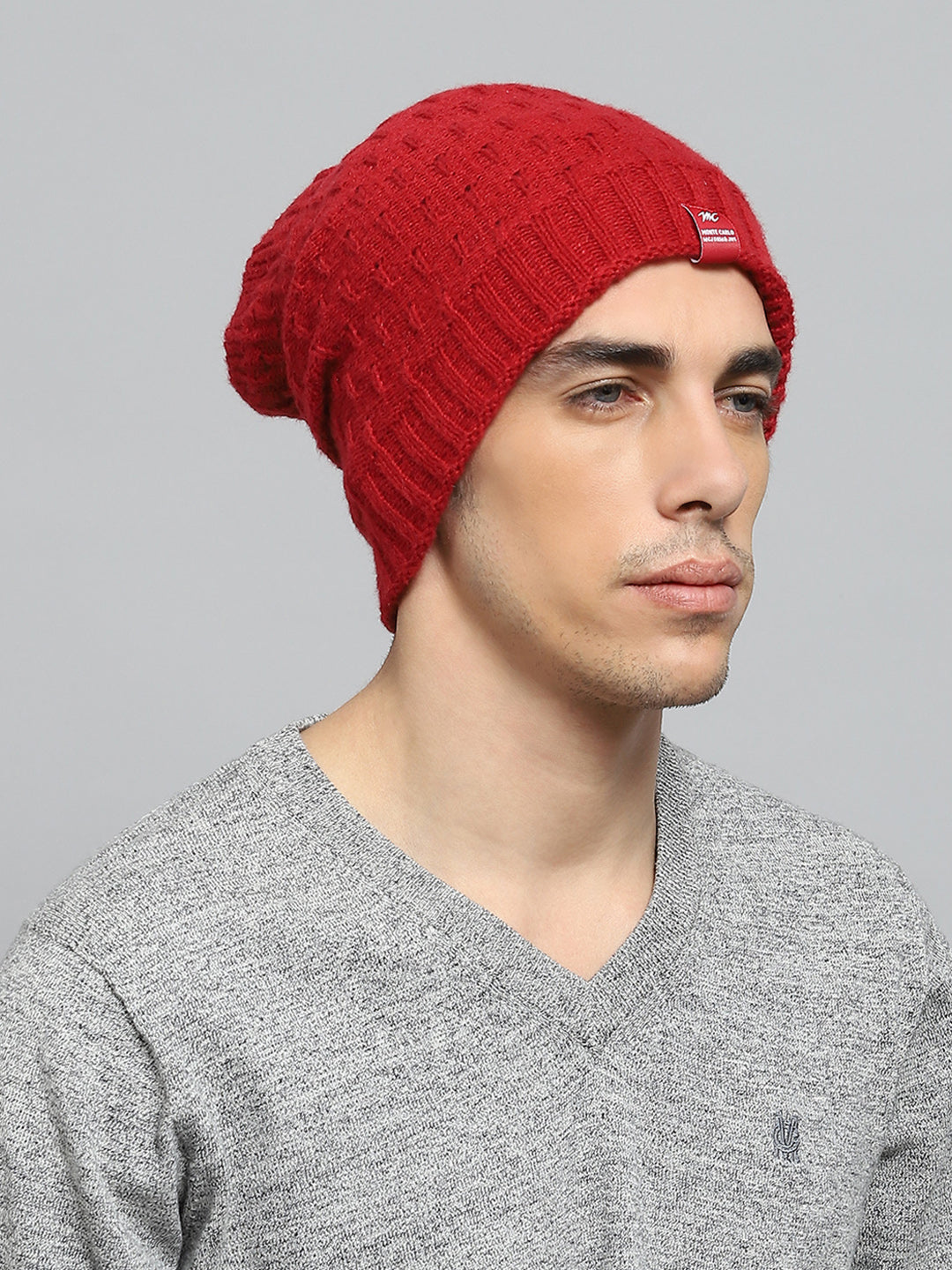 Men Maroon Solid Cap