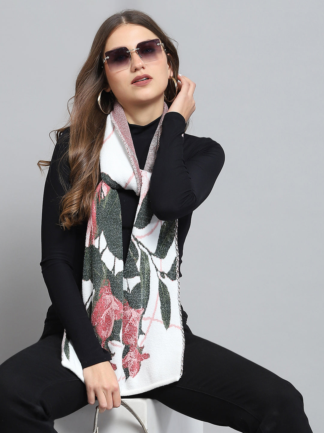 Women Multicolor Self Design Muffler