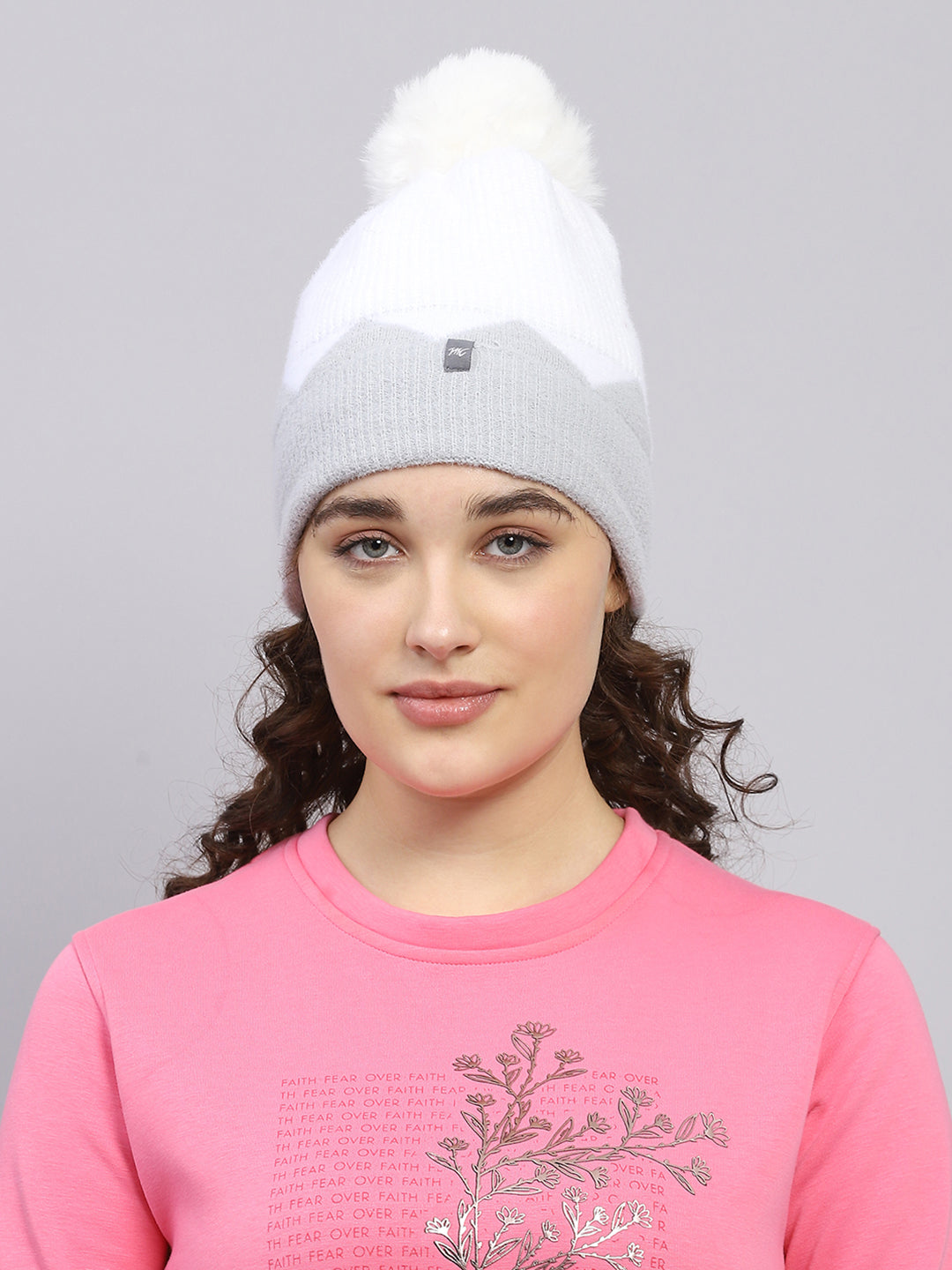 Women Grey Self Design Cap