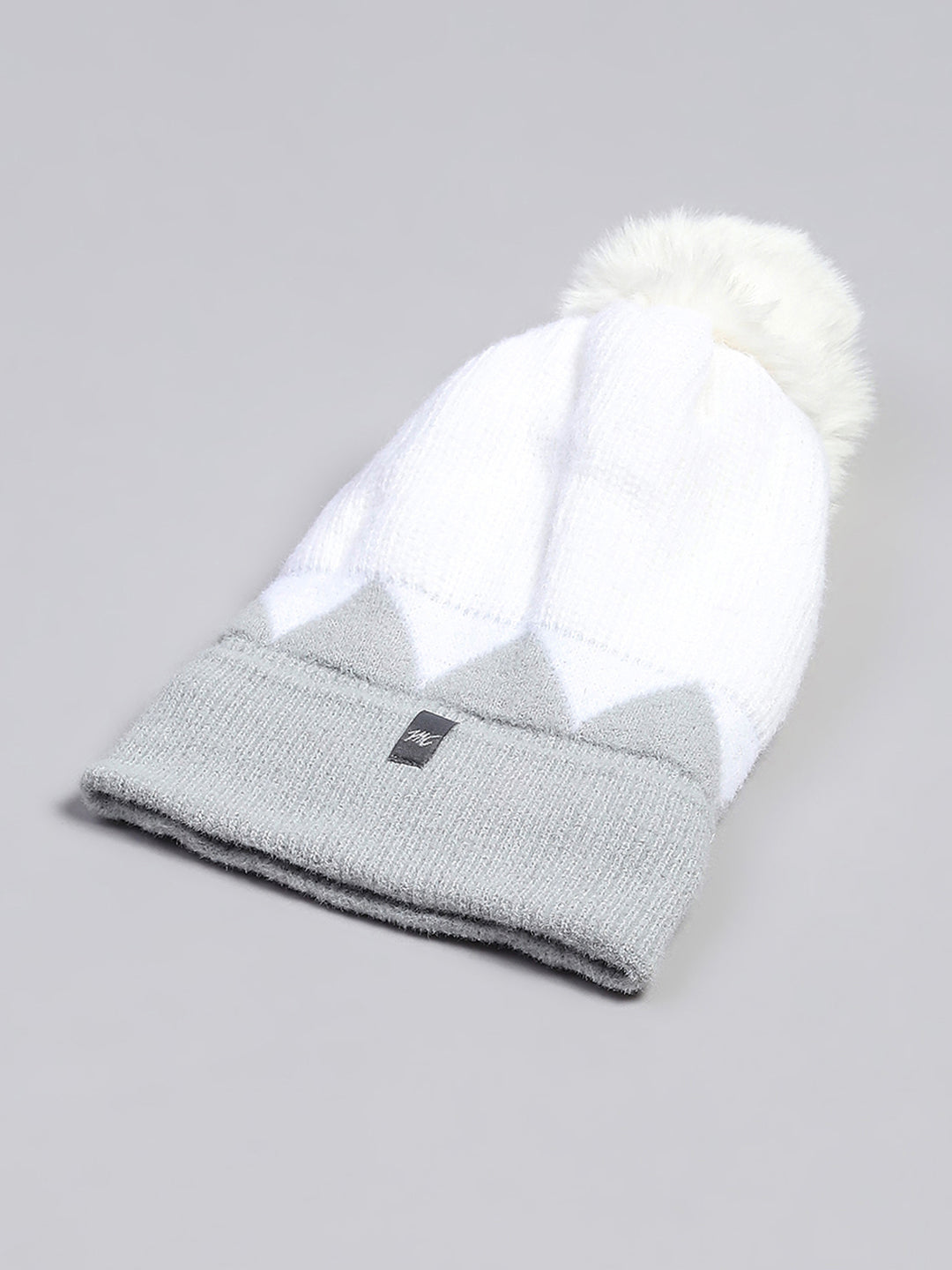 Women Grey Self Design Cap