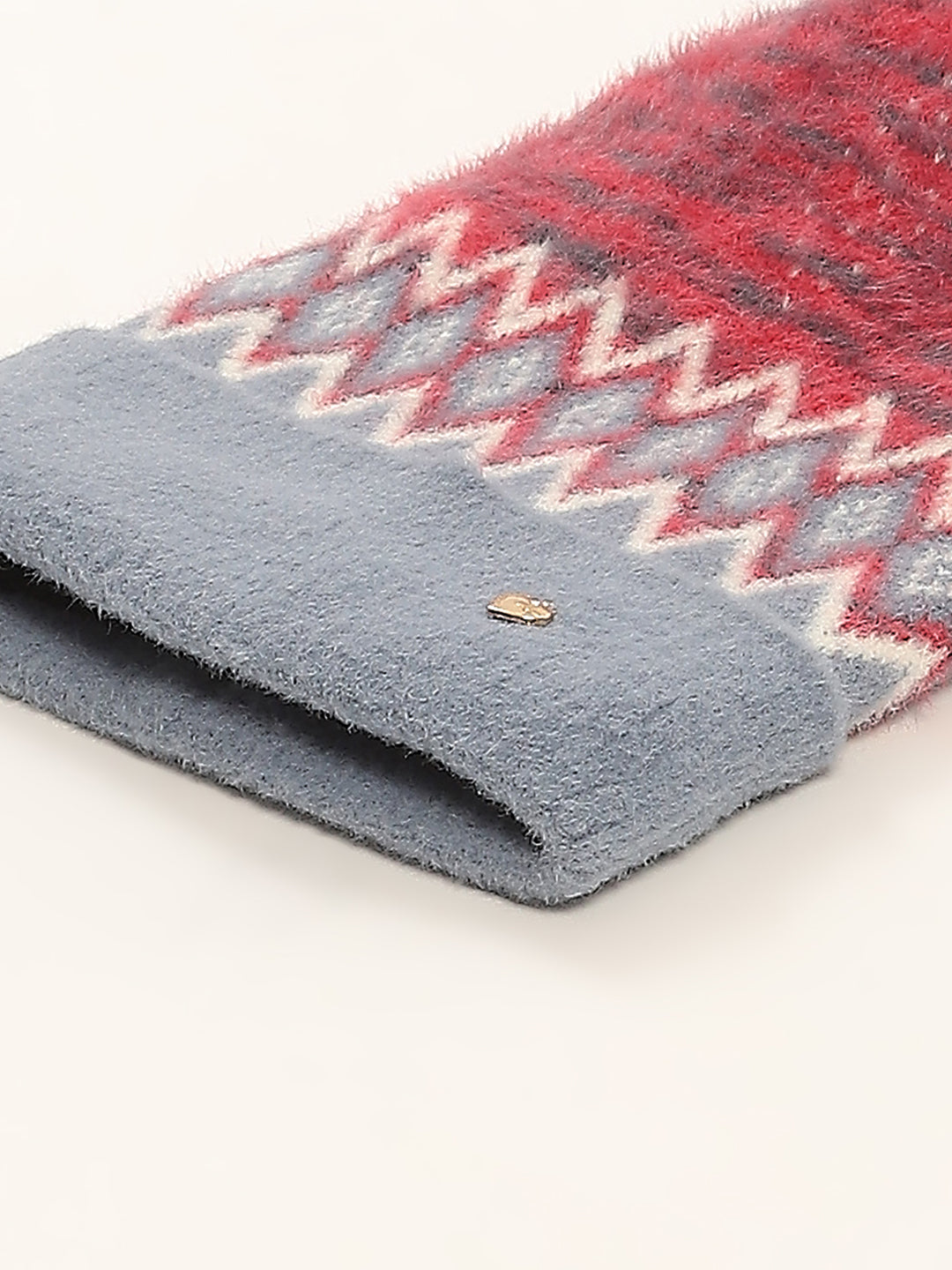 Women Blue Self Design Cap