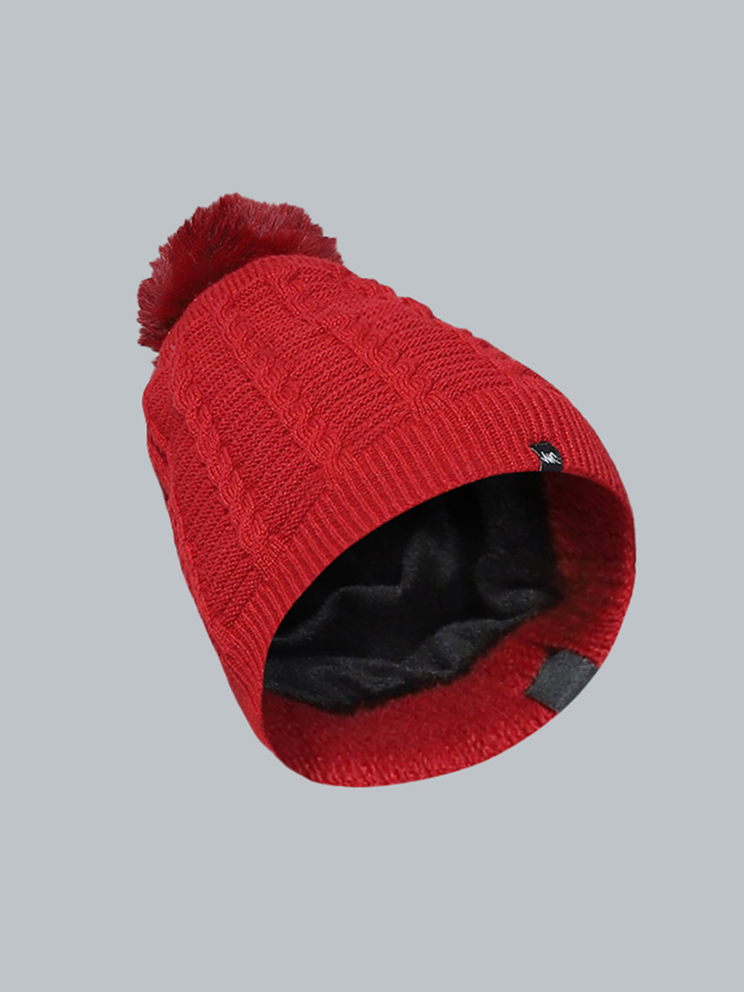 Women Maroon Self Design Cap