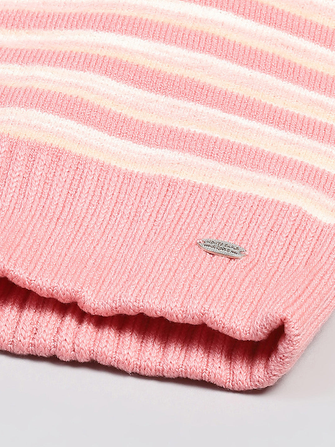 Women Pink Self Design Cap