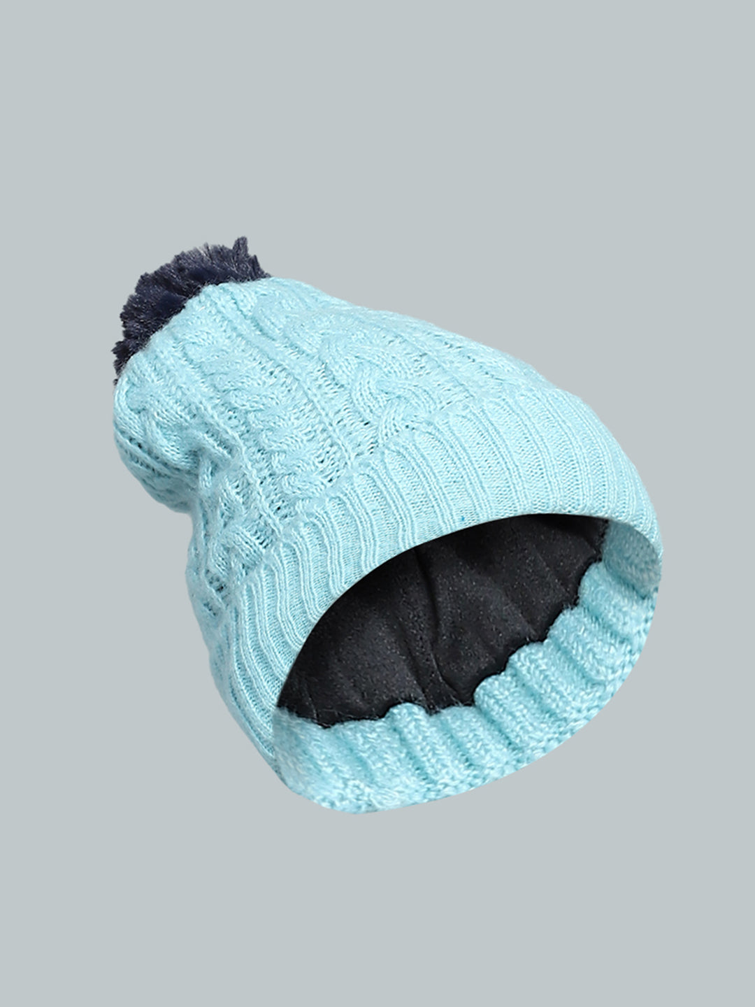 Women Blue Self Design Cap