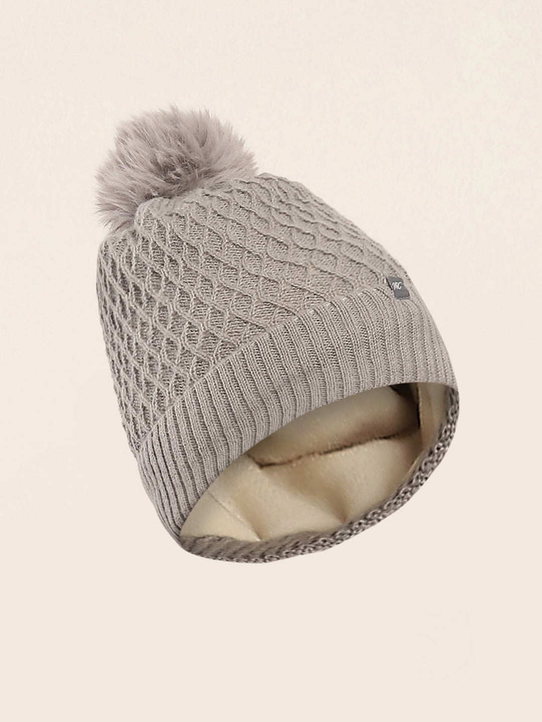 Women Grey Self Design Cap