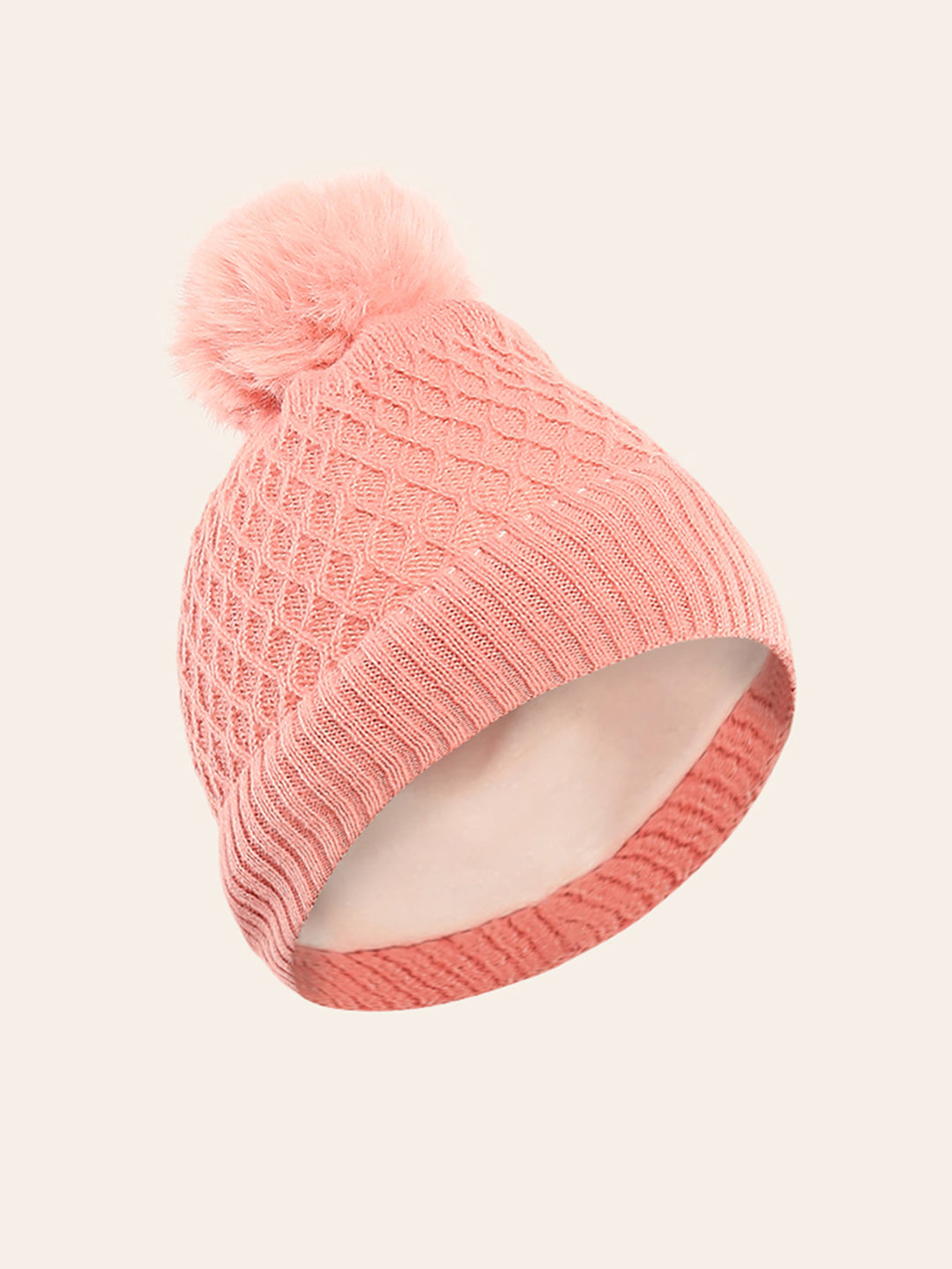 Women Pink Self Design Cap