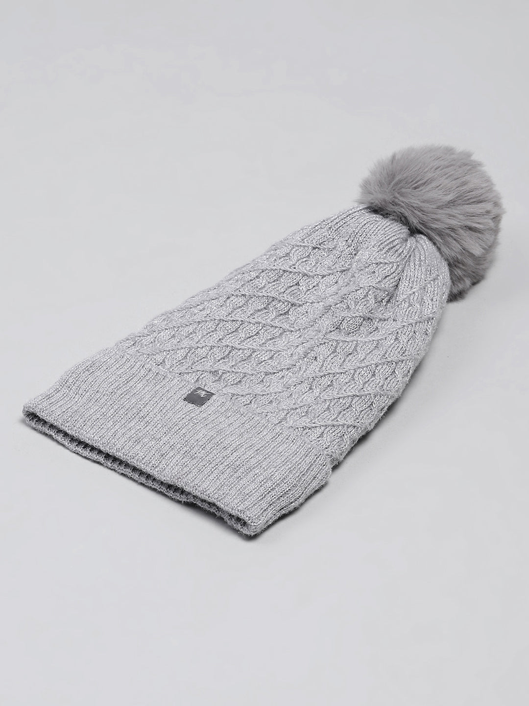 Women Grey Self Design Cap