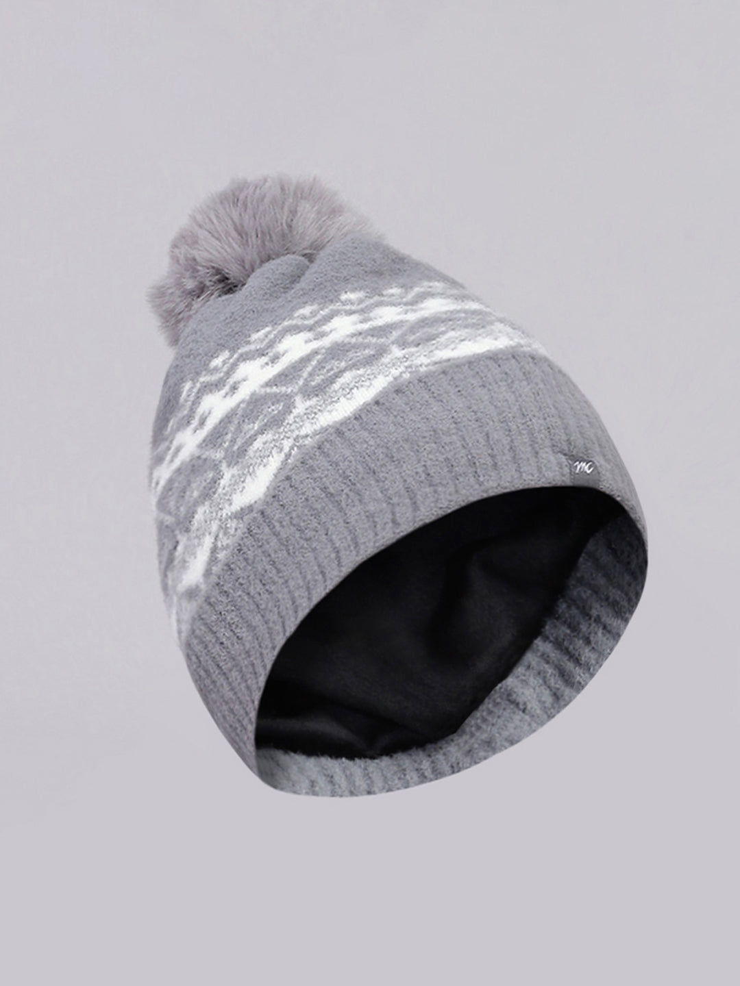 Women Grey Self Design Cap