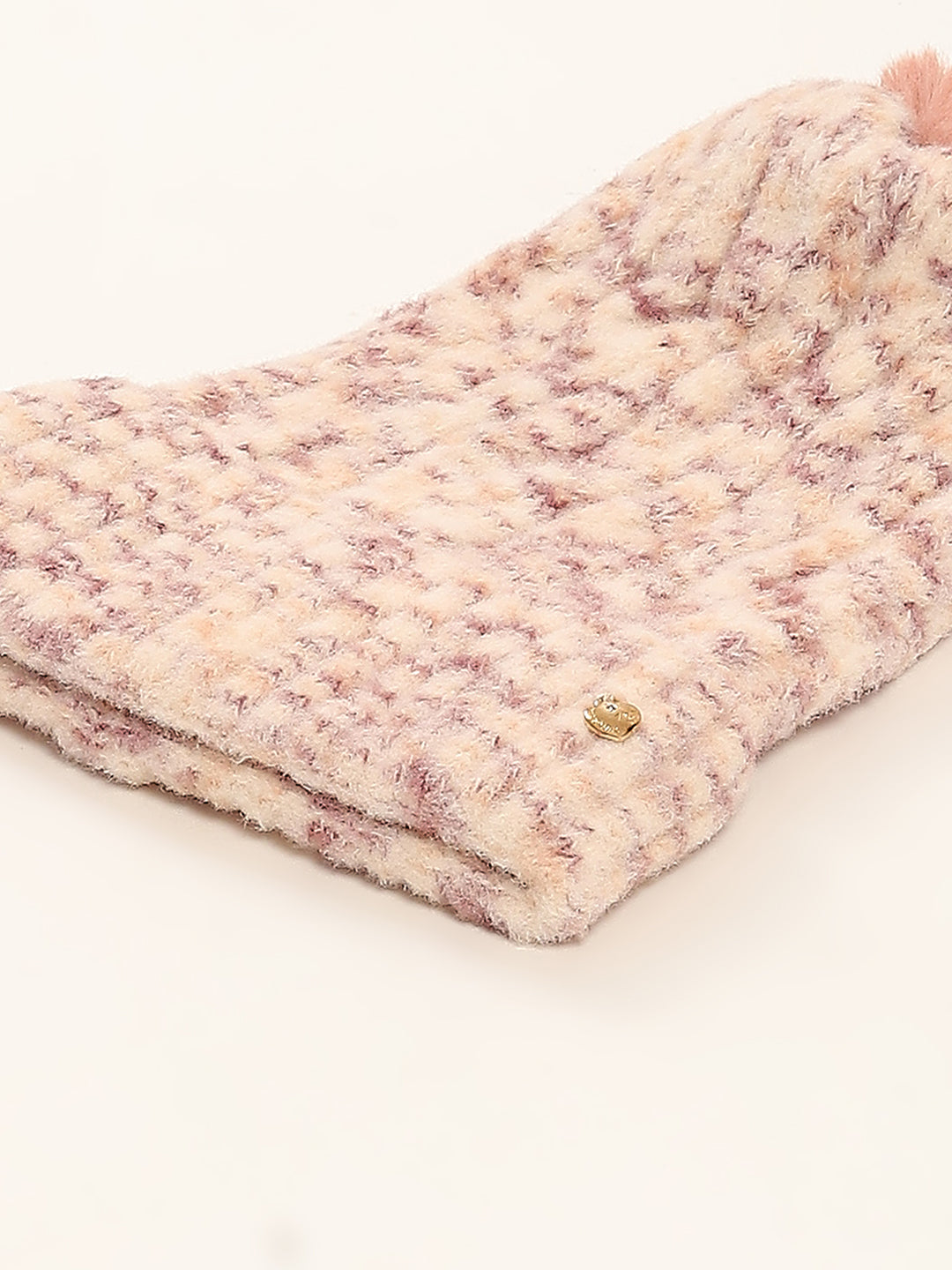 Women Pink Self Design Cap