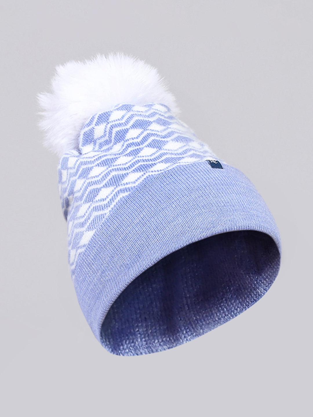 Women Blue Self Design Cap