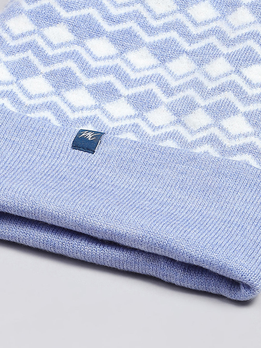 Women Blue Self Design Cap