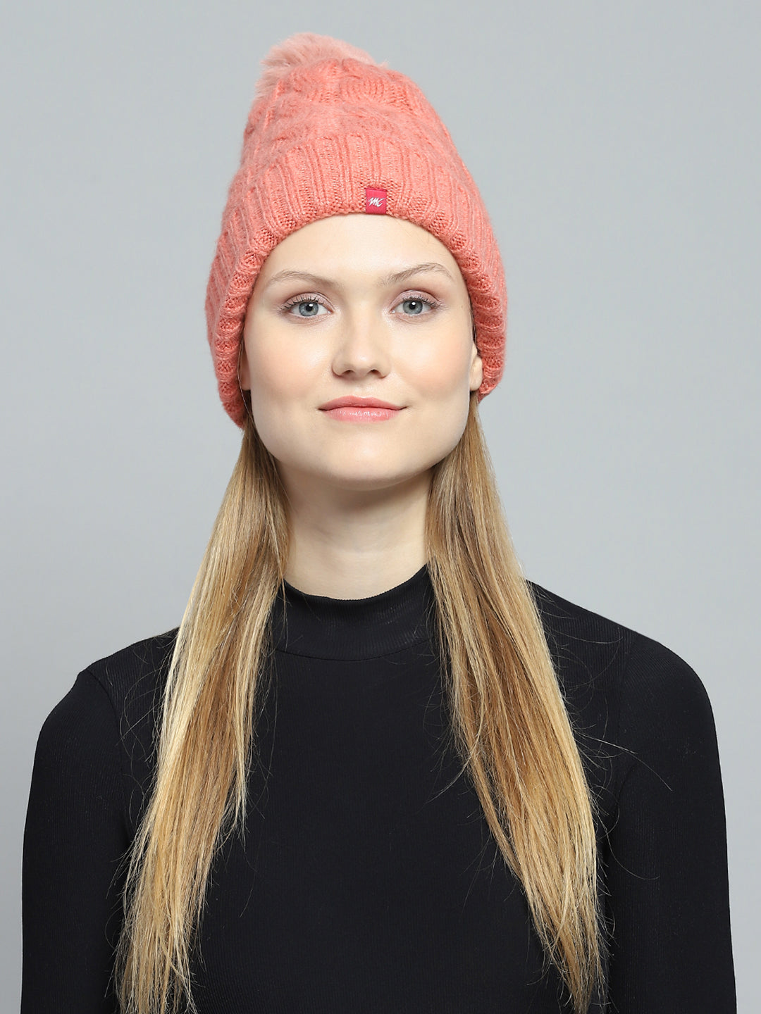 Women Pink Self Design Cap