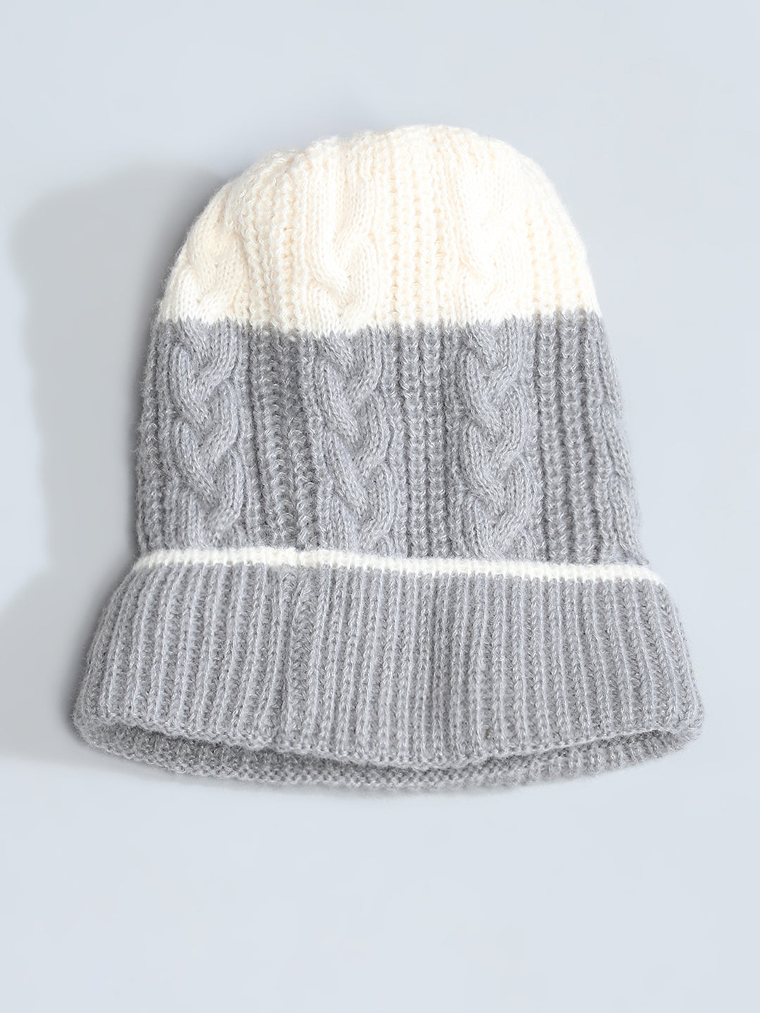 Kids Grey Self Design Cap