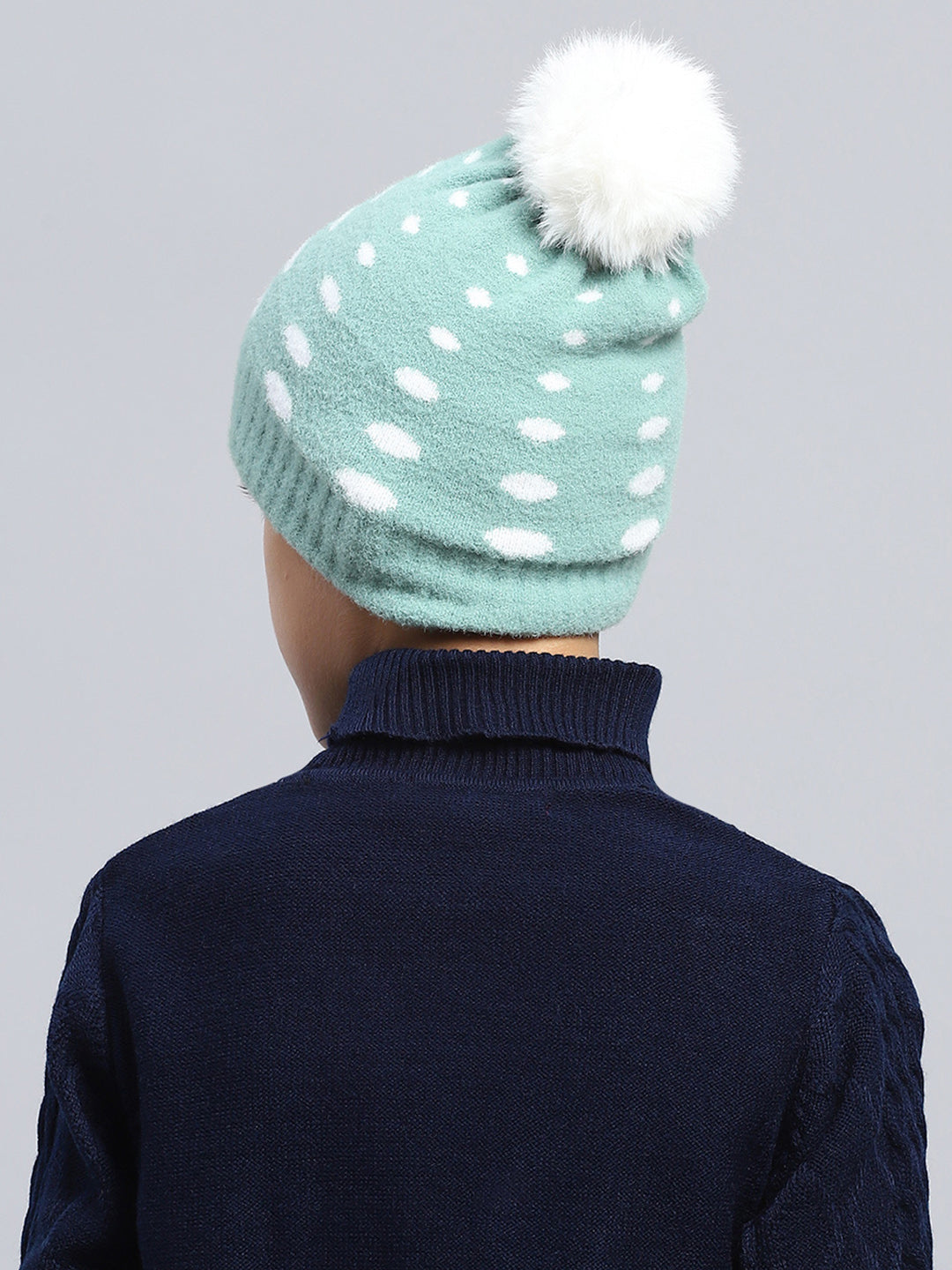 Kids Sky Blue Self Design Cap