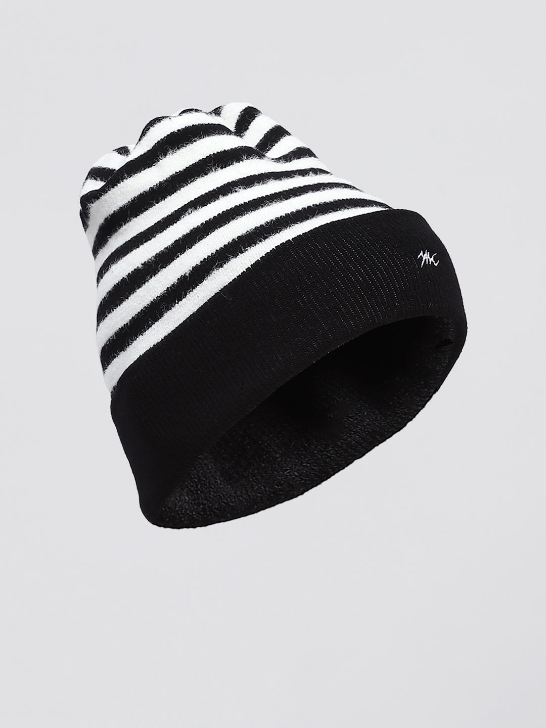 Kids Black Self Design Cap