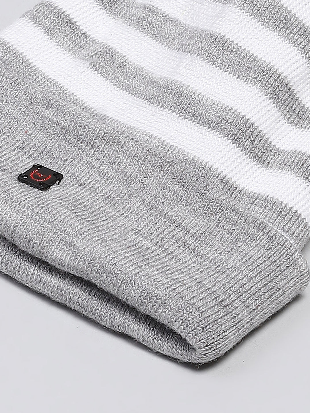 Kids Grey Self Design Cap