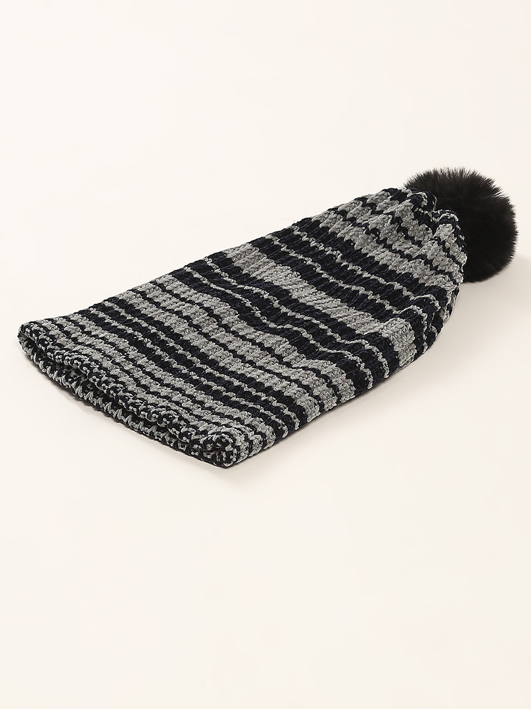 Women Grey Self Design Cap