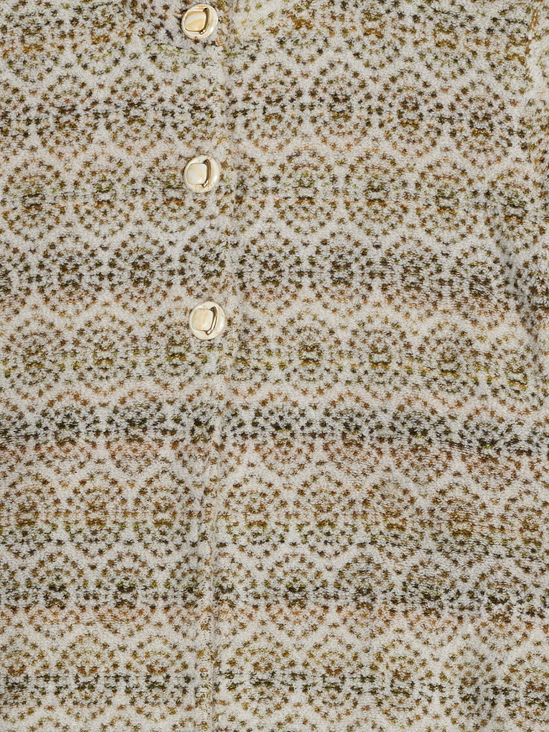 Women Beige Jacquard Turtle Neck Full Sleeve Coat