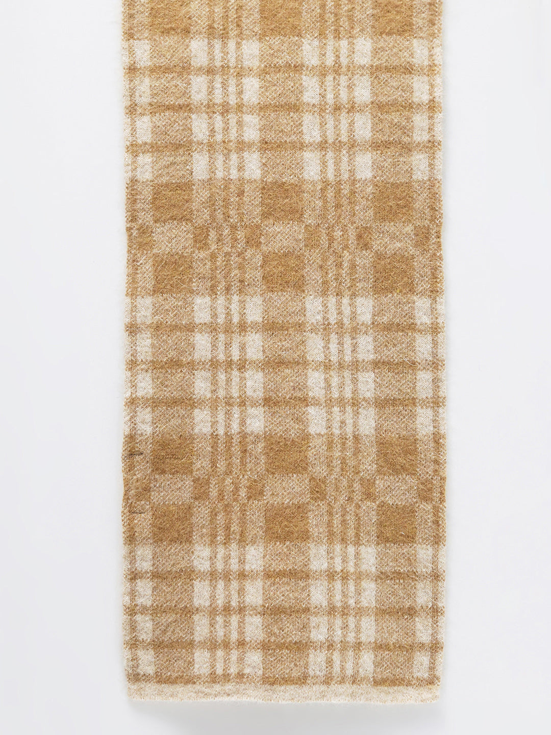 Men Khaki Self Design Angoora Muffler