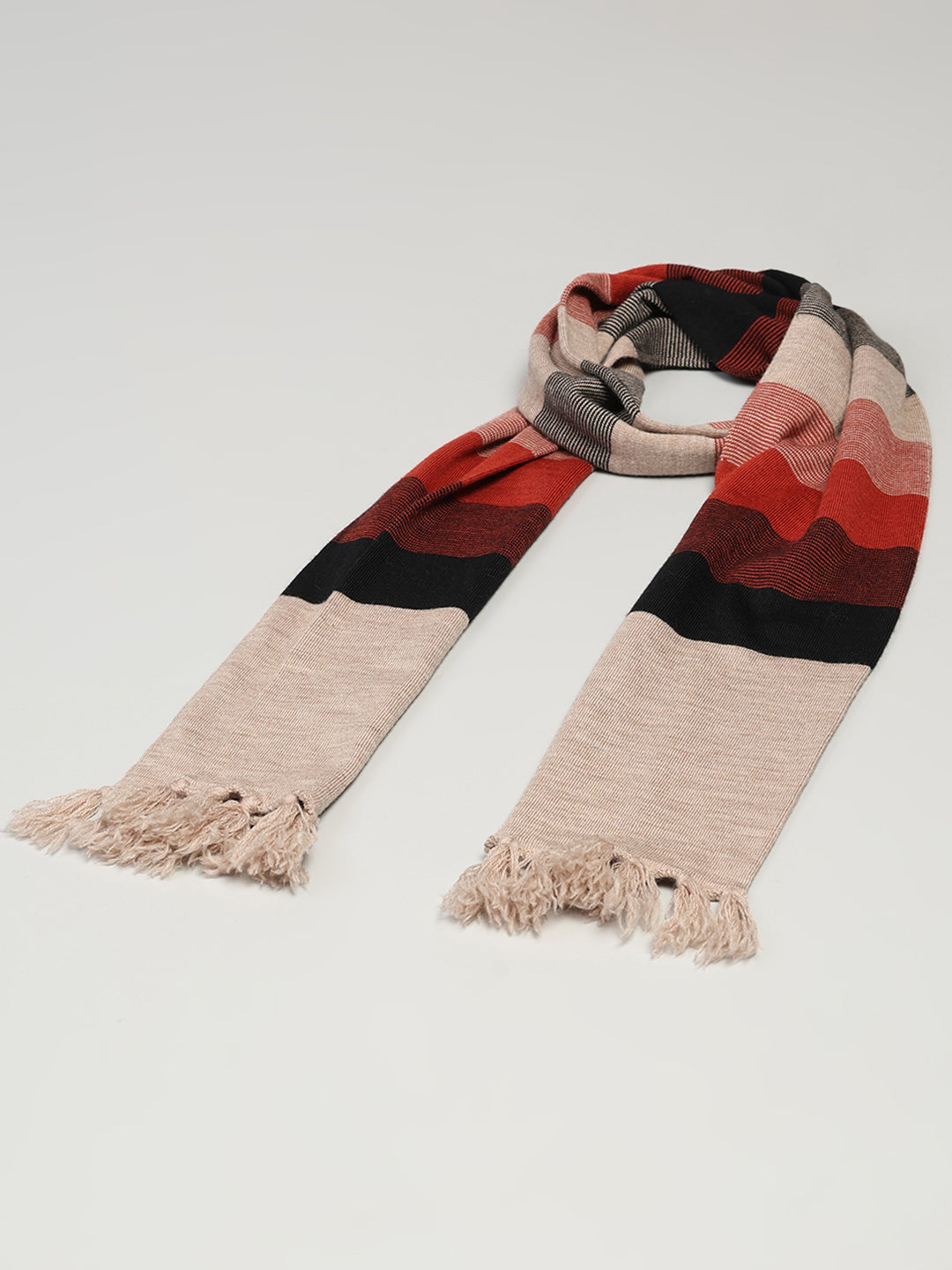 Men Multicolor Printed Pure Wool Muffler