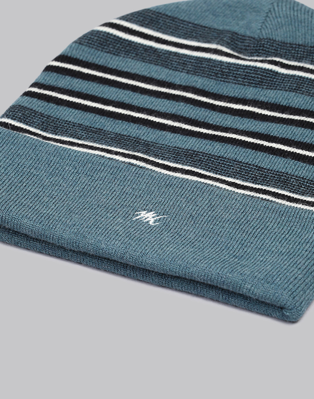 Men Green Printed Pure Wool Cap