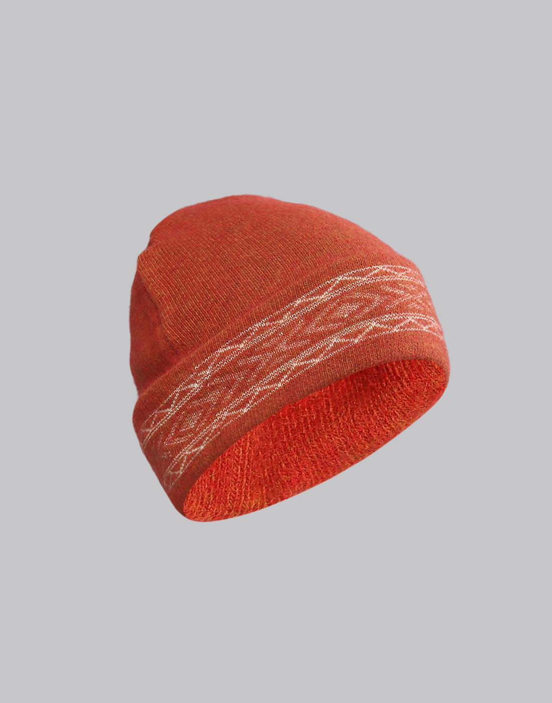 Men Rust Printed Angoora Cap