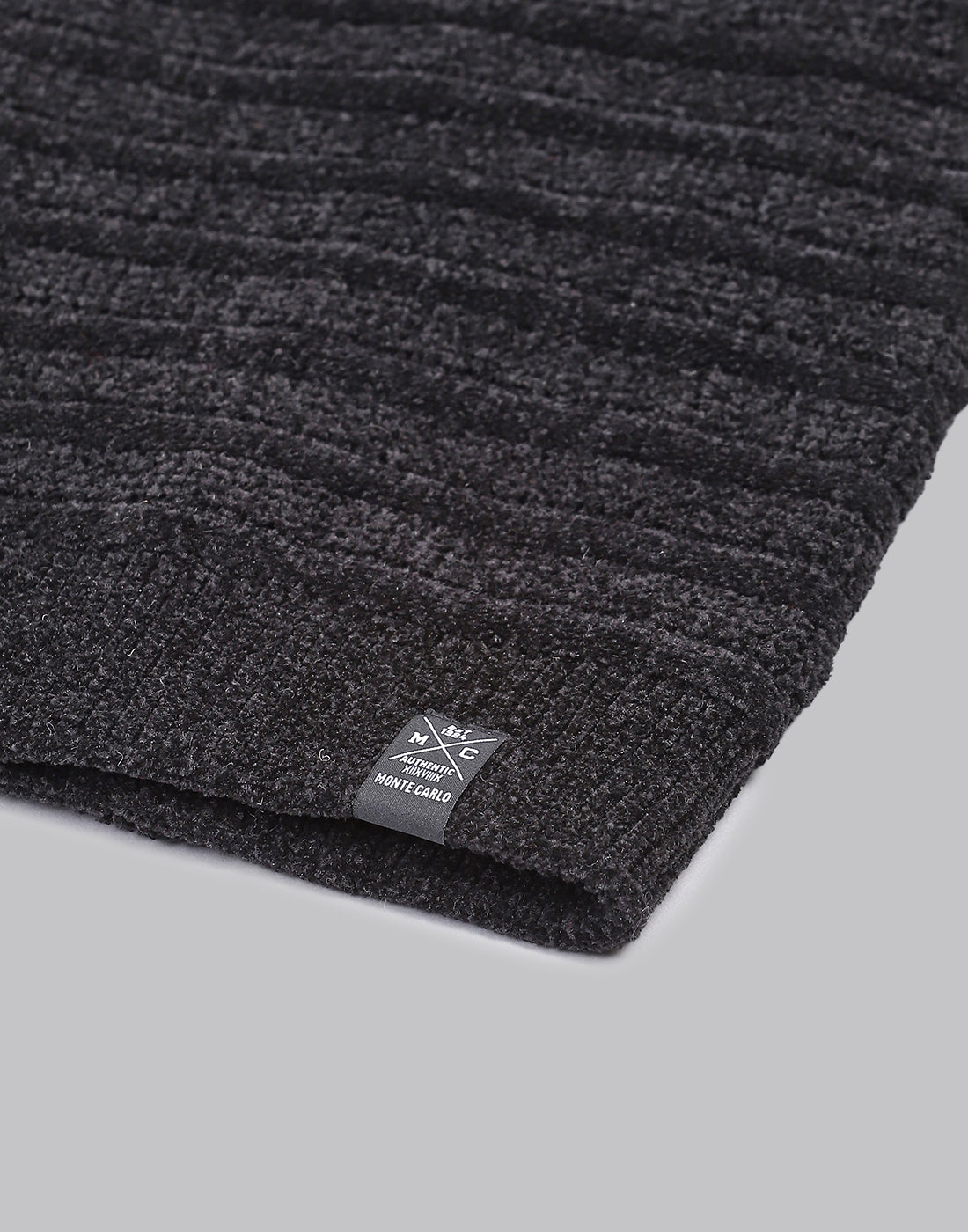 Men Black Printed Blend Wool Cap