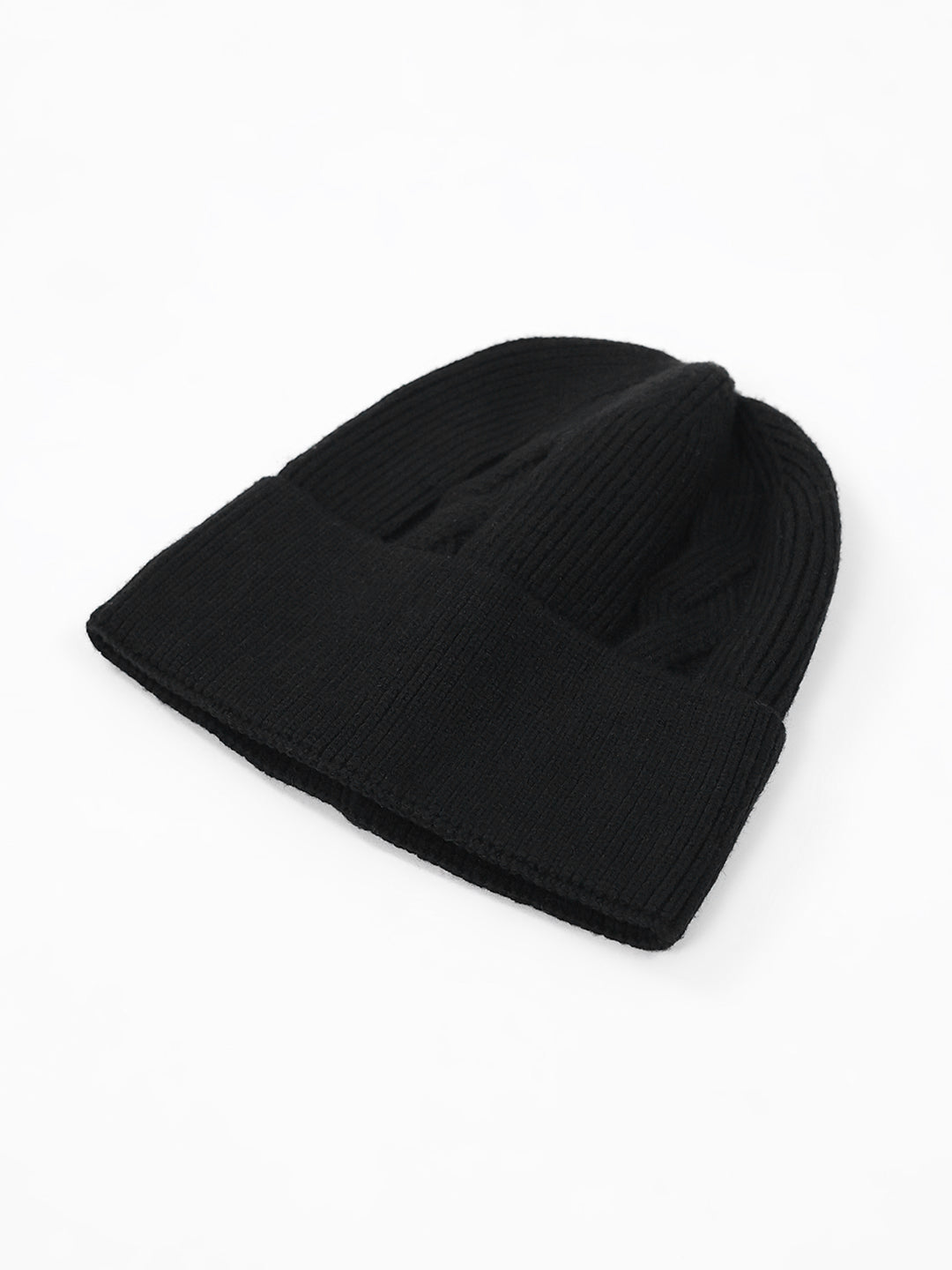 Men Grey Solid Blend Wool Cap