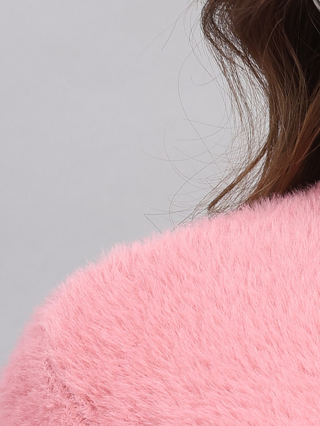 Women Pink Self Design V Neck Full Sleeve Cardigan