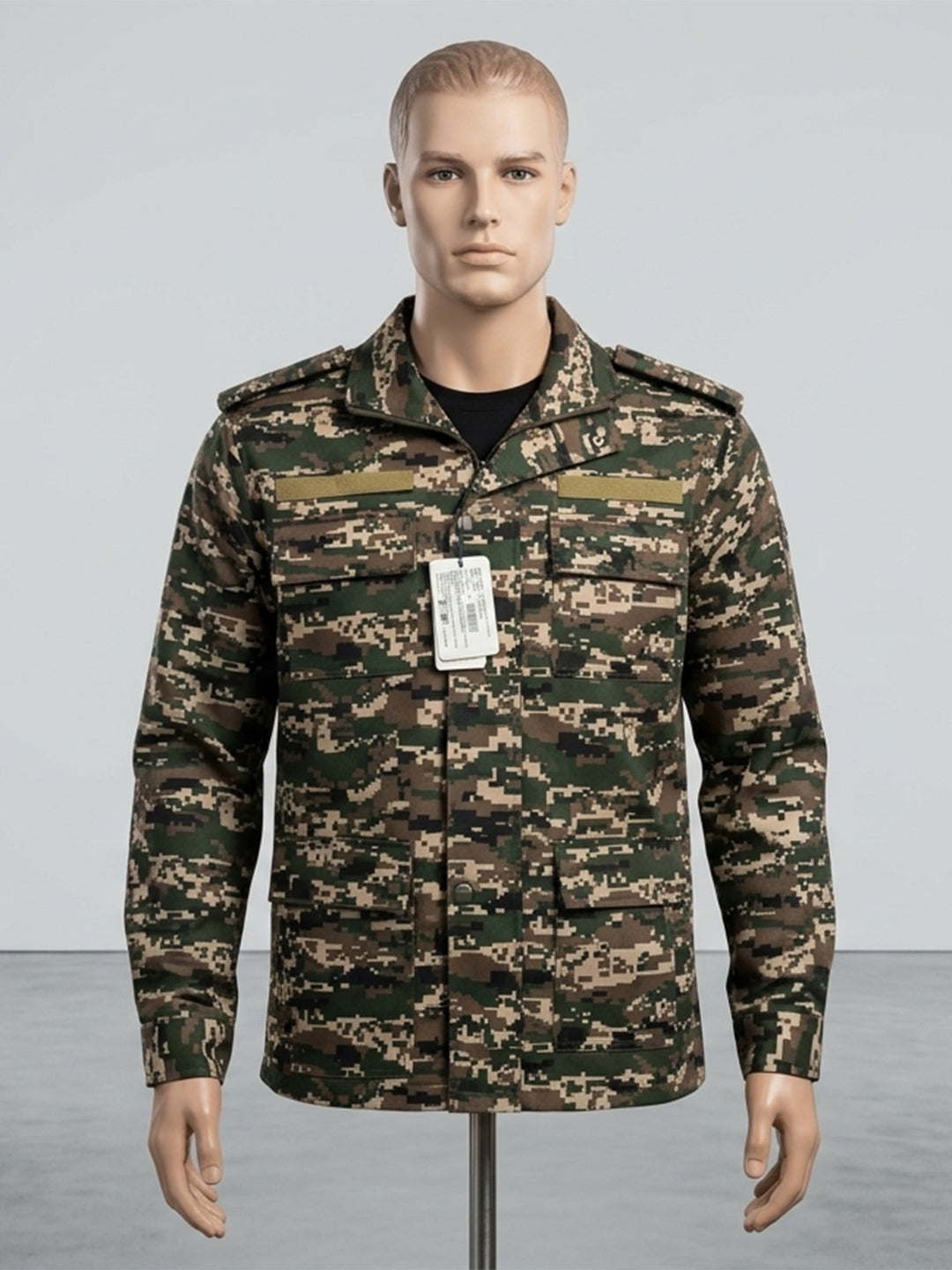 Monte Carlo Combat Print Polo Collar Full Sleeve Jacket