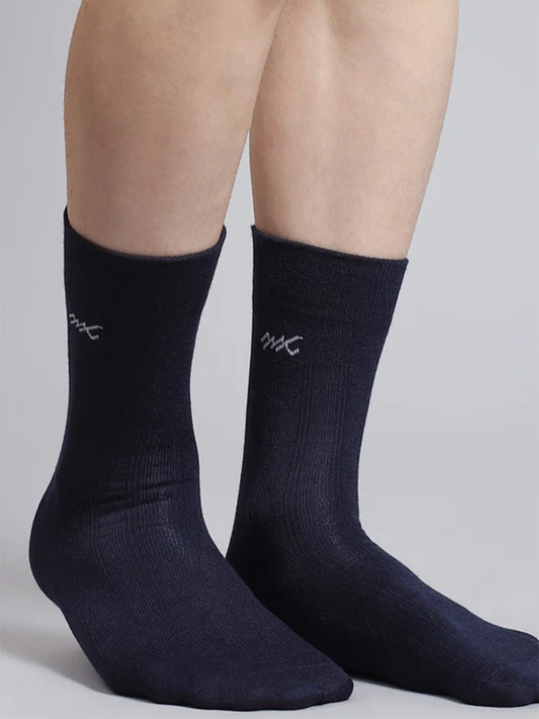 Monte Carlo Men Pure Cotton Calf Length Socks (1 Pair)