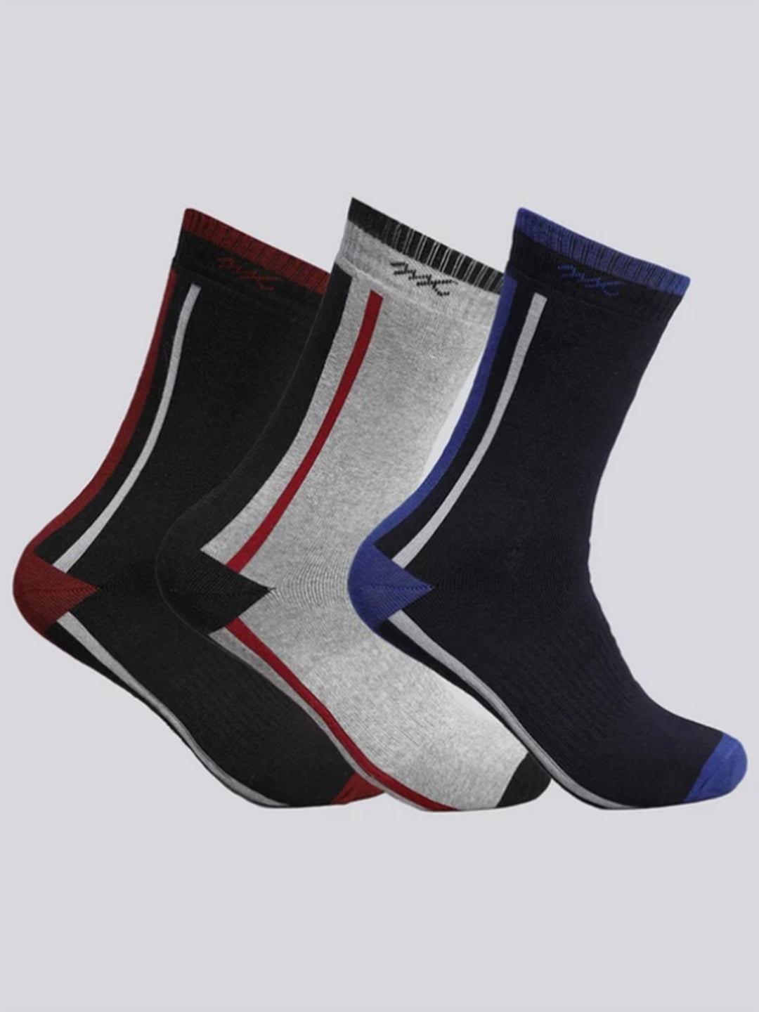 Monte Carlo Men Pure Cotton Calf Length Socks (Pack of 3)