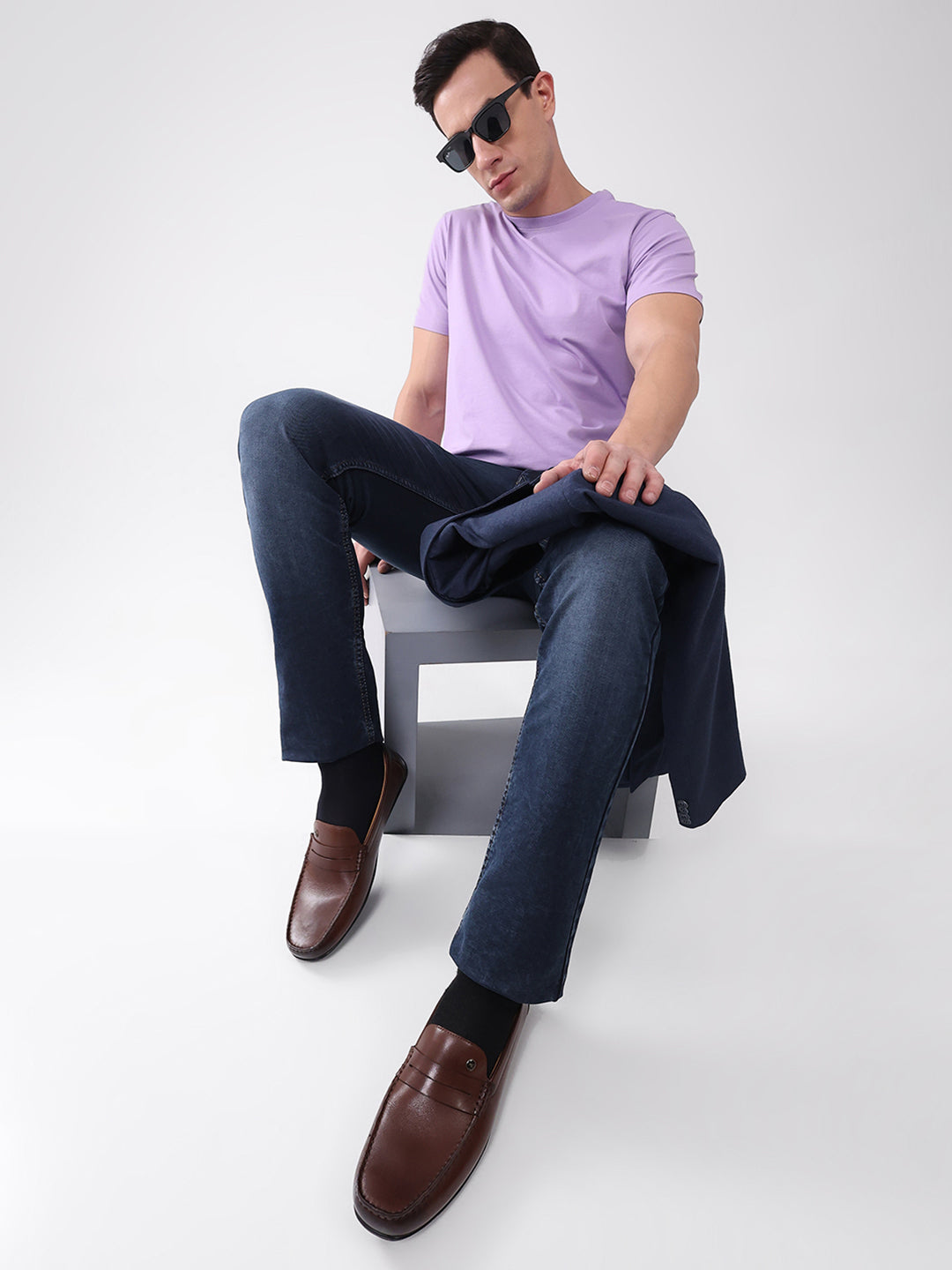 Men Brown Slip on Genuine Leather Loafers