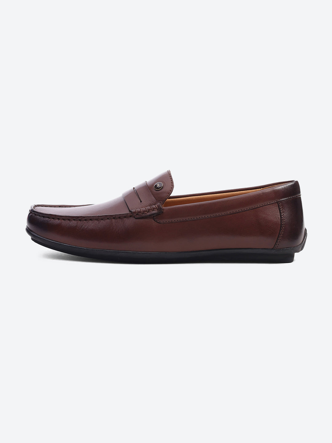 Men Brown Slip on Genuine Leather Loafers