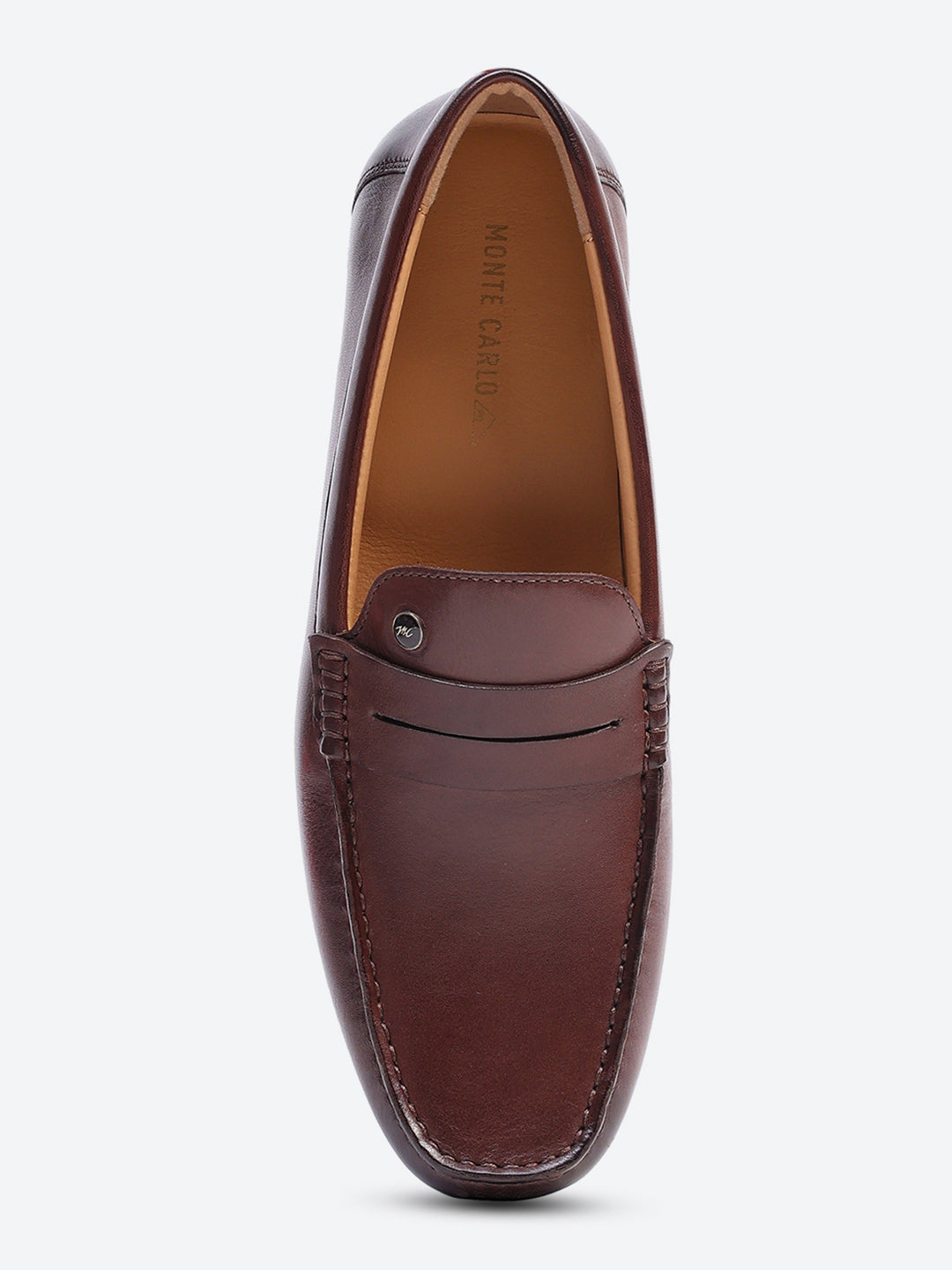 Men Brown Slip on Genuine Leather Loafers