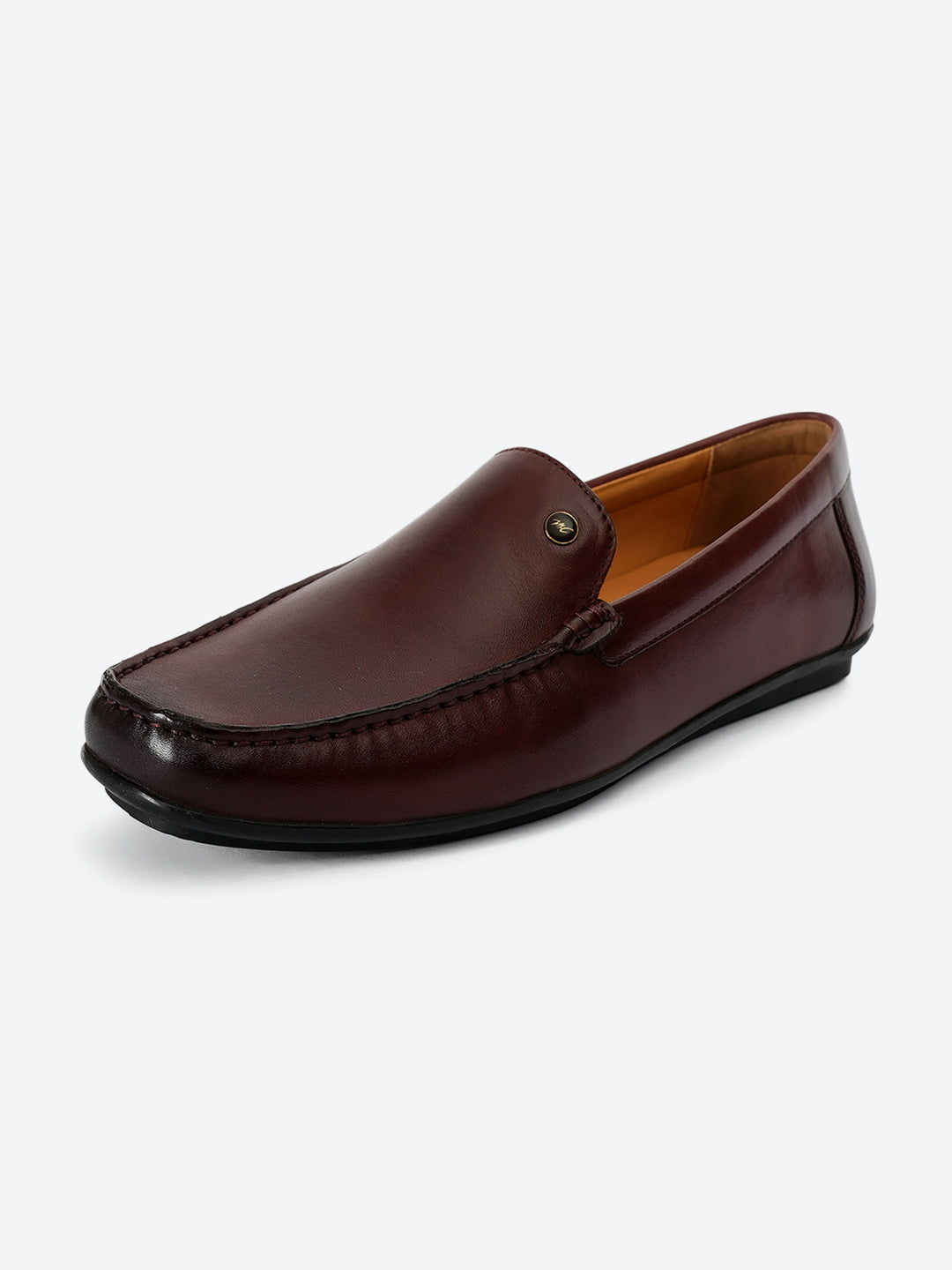 Men Cherry Slip on Genuine Leather Loafers