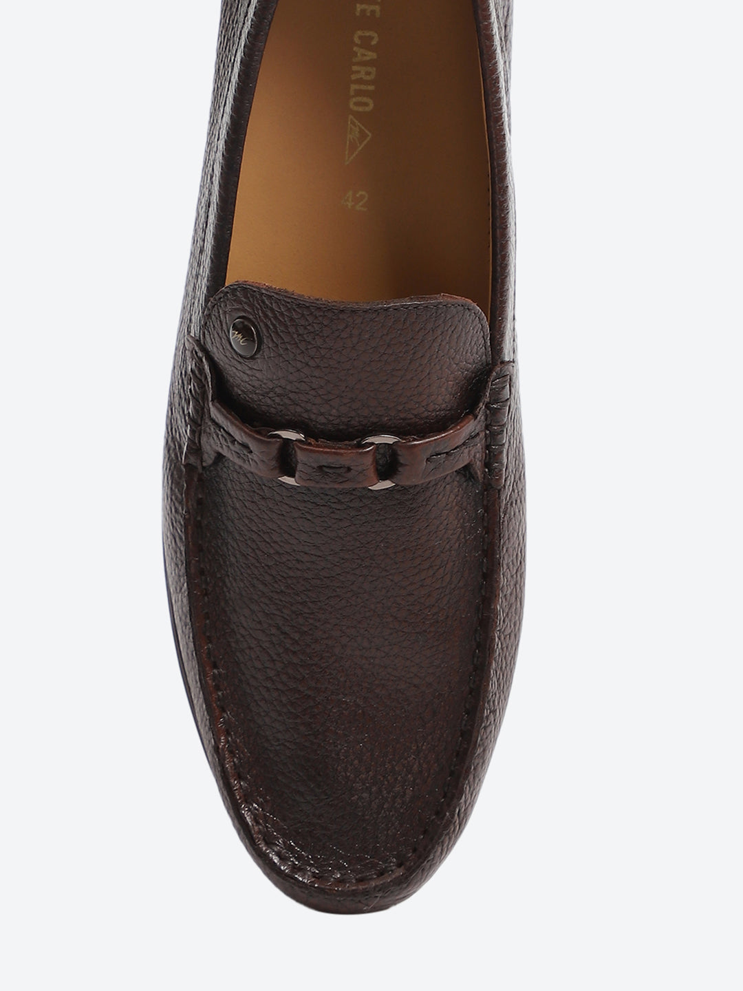Men Brown Slip on Genuine Leather Loafers