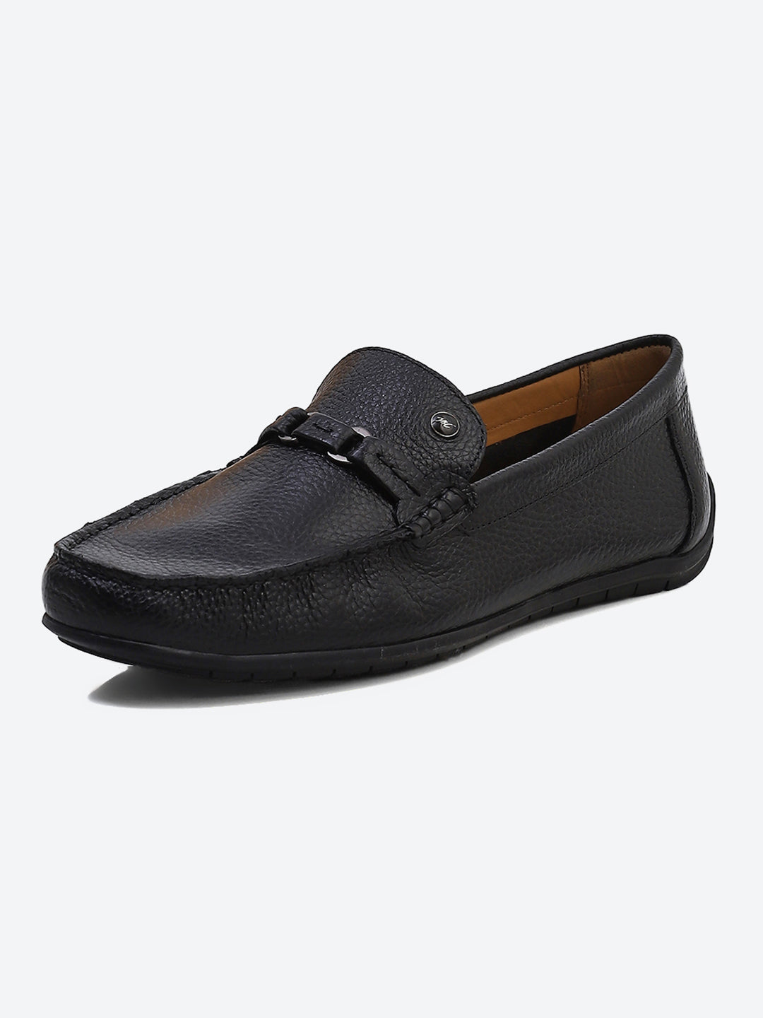 Men Black Slip on Genuine Leather Loafers
