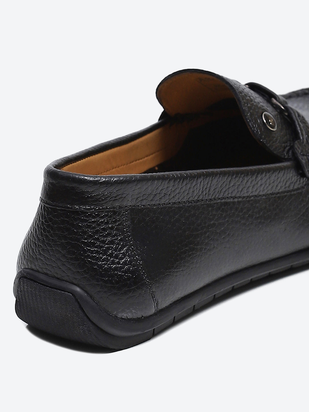 Men Black Slip on Genuine Leather Loafers