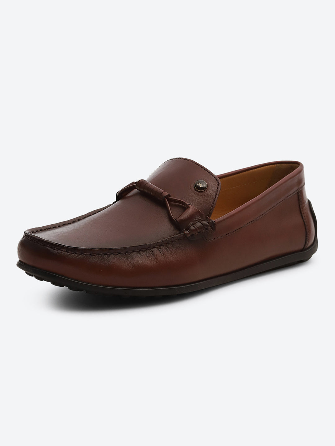 Men Burgundy Slip on Genuine Leather Loafers
